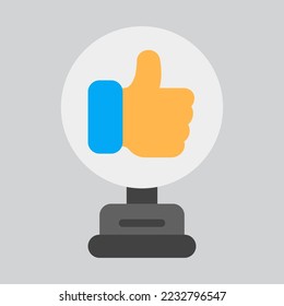 Trophy icon in flat style, use for website mobile app presentation