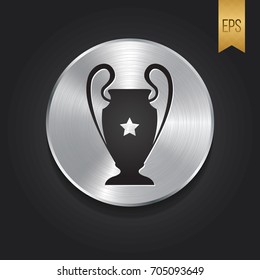 Trophy Icon flat Vector Button Graphic Championship Winner Cup
