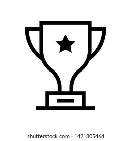 Trophy icon flat vector illustration design isolated on white background