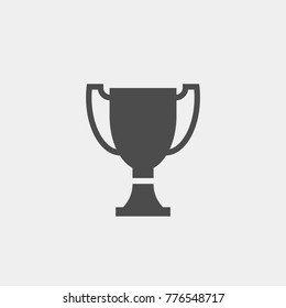 Trophy icon flat vector icon. Prize flat vector icon