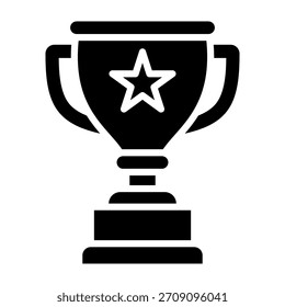 Trophy Icon Glyph Design Vector Illustration