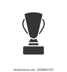 trophy icon of glyph style design vector template