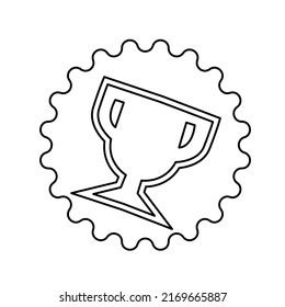 trophy icon, honors concept, vector illustration