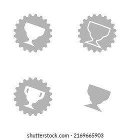 trophy icon, honors concept, vector illustration