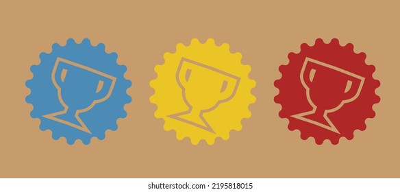 trophy icon, honors concept, vector illustration