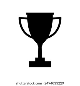 Trophy icon illustrated on background