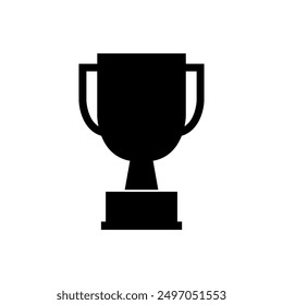 Trophy icon illustrated on background