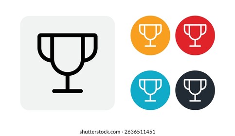 Trophy icon illustration isolated vector sign symbol