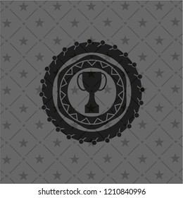 trophy icon inside black badge