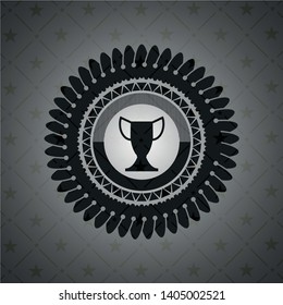 trophy icon inside black badge