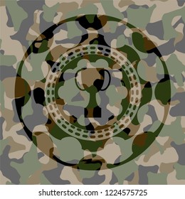 trophy icon inside camo emblem