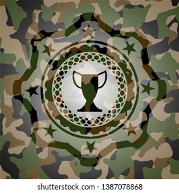 trophy icon inside camo emblem