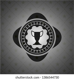 trophy icon inside dark emblem