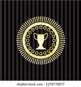 trophy icon inside gold badge