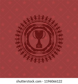 trophy icon inside red icon or emblem