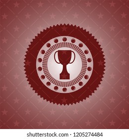 trophy icon inside red emblem