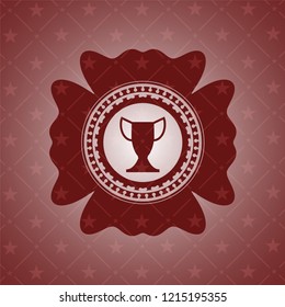 trophy icon inside red emblem