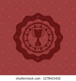 trophy icon inside red icon or emblem