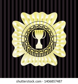 trophy icon inside shiny badge