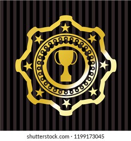 trophy icon inside shiny emblem