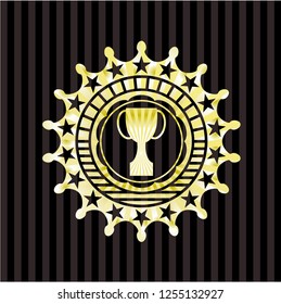 trophy icon inside shiny emblem