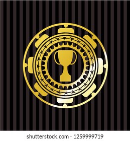 trophy icon inside shiny emblem