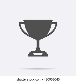 Trophy icon isolated on background. Modern flat pictogram, business,  sport, internet concept. Trendy Simple vector symbol for web site design or button to mobile app. Logo illustration.