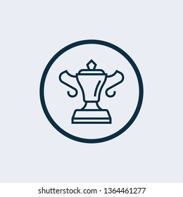 Trophy icon isolated on white background. Trophy icon simple sign. Trophy icon trendy and modern symbol for graphic and web design. Trophy icon flat vector illustration for logo, web, app.