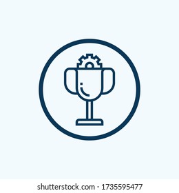 Trophäensymbol auf weißem Hintergrund isoliert von Tabulatorleiste und Einstellungen Sammlung. Trophäe-Symbol trendy und moderne Trophäe-Symbol für Logo, Web, App,