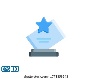 icono de trofeo aislado en fondo blanco. ilustración vectorial en estilo plano. EPS 10