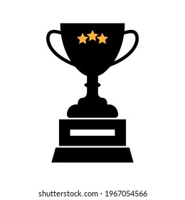 Trophy icon isolated on white background and size eps.10