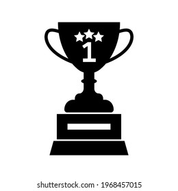 Trophy icon isolated on white background and size eps.10