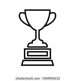 Trophy icon isolated on white background and size eps.10