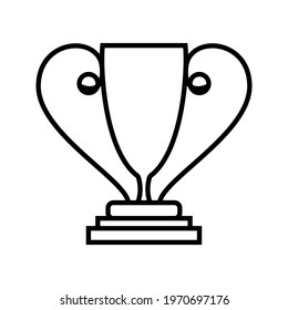 Trophy icon isolated on white background and size eps.10