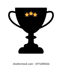 Trophy icon isolated on white background and size eps.10