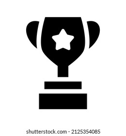Trophy icon isolated on white background