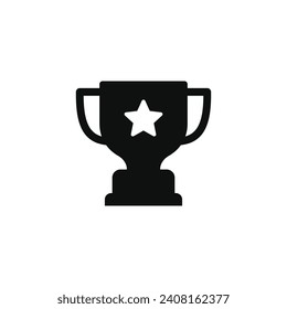 Icono de trofeo aislado en fondo blanco
