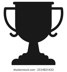Ícone de troféu isolado no fundo branco.