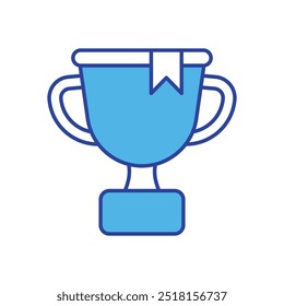 Icono de trofeo aislado sobre un fondo blanco. Ilustración vectorial.