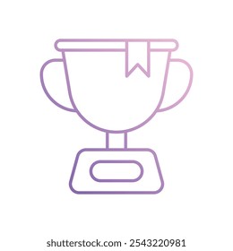 Ícone de troféu isolado em um fundo branco. Ilustração vetorial.