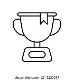 Icono de trofeo aislado sobre un fondo blanco. Ilustración vectorial.