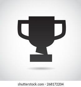 Trophy icon isolated on white background. Vector art.