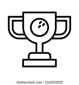 Icono de trofeo. Diseño De Estilo De Arte De Línea Aislado En Fondo Blanco