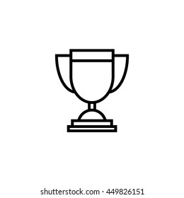 Trophy icon, line art vector Illustration.