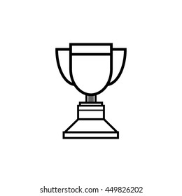 Trophy icon, line art vector Illustration.