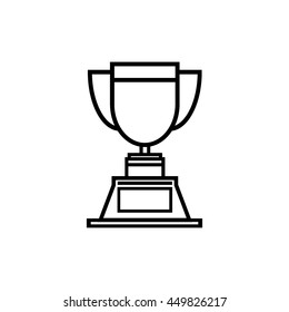 Trophy icon, line art vector Illustration.