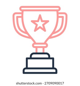 Ilustración vectorial de diseño de color de línea de icono de trofeo