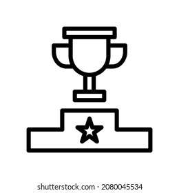 Trophy Icon, Line style icon vector illustration, Suitable for website, mobile app, print, presentation, infographic and any other project.