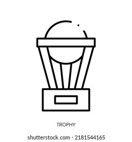 trophy icon. Linear style sign isolated on white background. Vector illustration