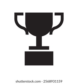 Trophy icon logo design template isolated illustration